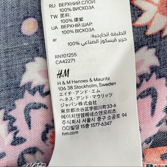 H&M multi-patterned halter white and purple boho mini dress - Picture 10 of 11